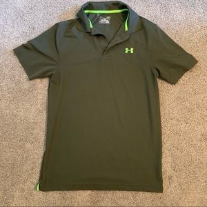 Olive Green Performance Under Armour Polo
